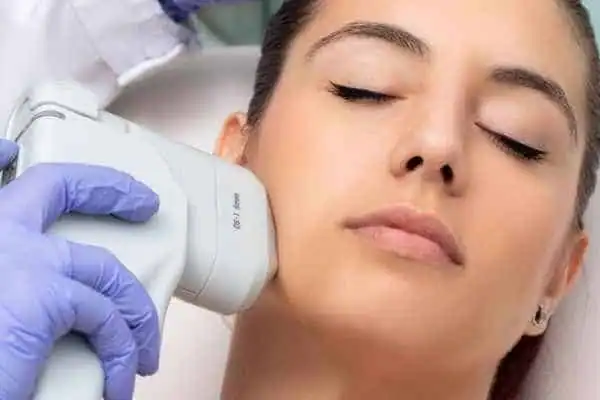 Image of woman having HIFU Hillingdon treatment