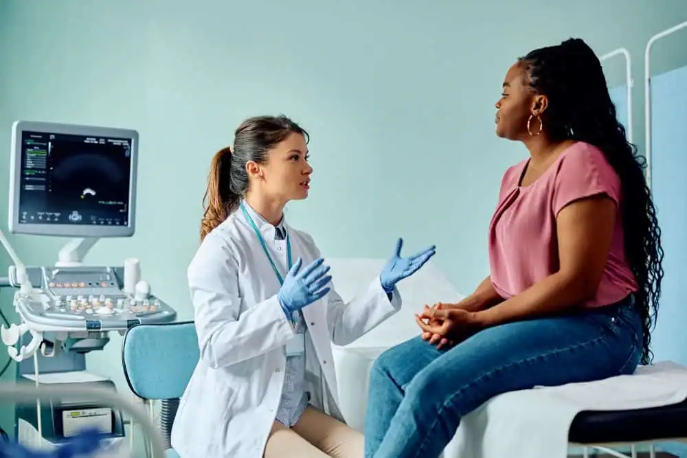 Woman have consultation about vaginal laxity Hillingdon